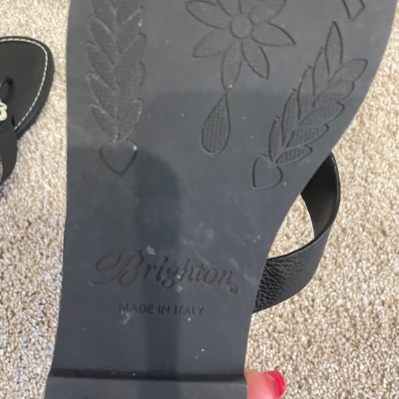 Brighton Alice black leather medallion sandals 9. MSRP $205 - Picture 8 of 10